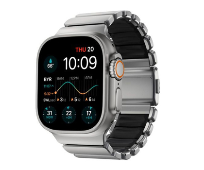 Pasek i akcesoria do zegarków Nomad Stratos Band FKM Apple Watch 45/46/49mm natural titani